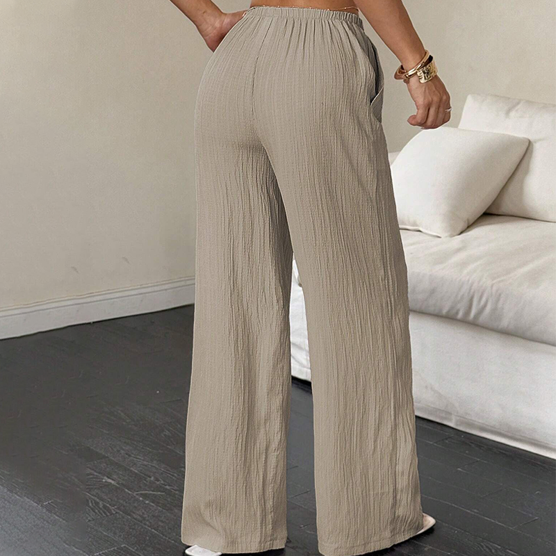 📢📢50 % de réduction !! ⏰Pantalon large à couleur unie polyvalent