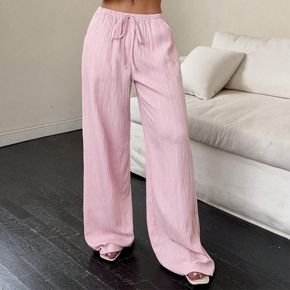 📢📢50 % de réduction !! ⏰Pantalon large à couleur unie polyvalent