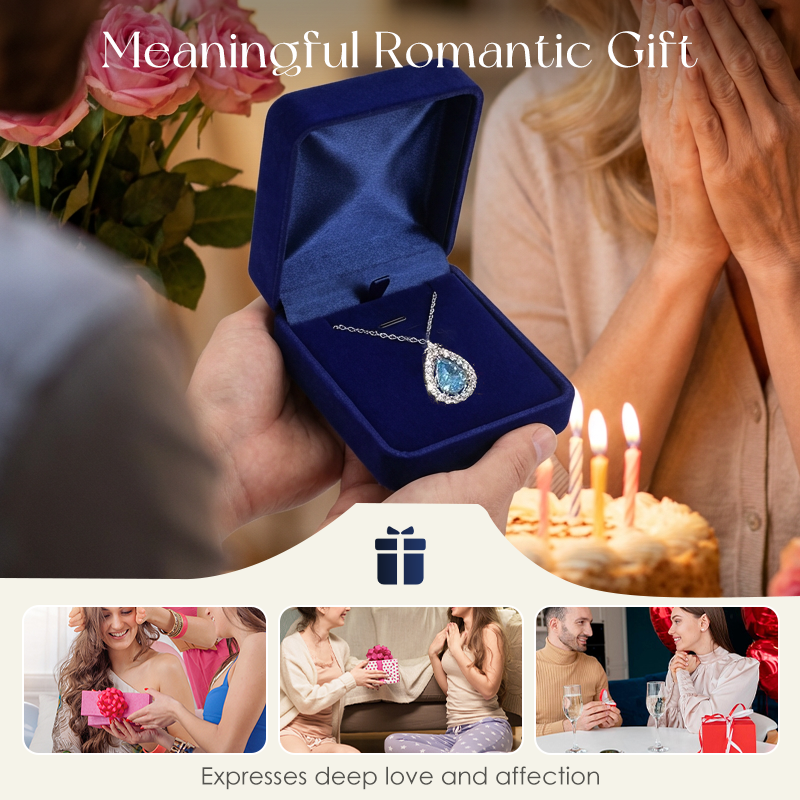 💙 Élégance Intemporelle | Collier Pendentif Goutte Bleue | Parfait pour un Look Quotidien ✨【Nouveauté 2026 -50%】