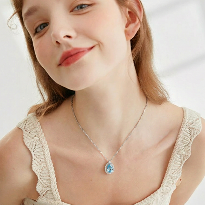 💙 Élégance Intemporelle | Collier Pendentif Goutte Bleue | Parfait pour un Look Quotidien ✨【Nouveauté 2026 -50%】