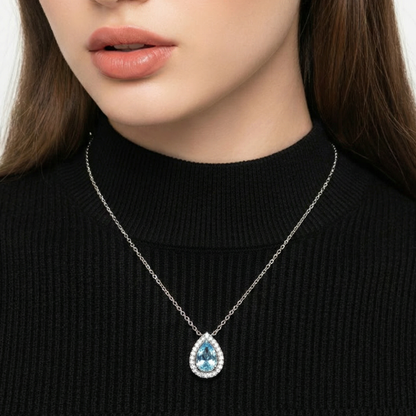 💙 Élégance Intemporelle | Collier Pendentif Goutte Bleue | Parfait pour un Look Quotidien ✨【Nouveauté 2026 -50%】