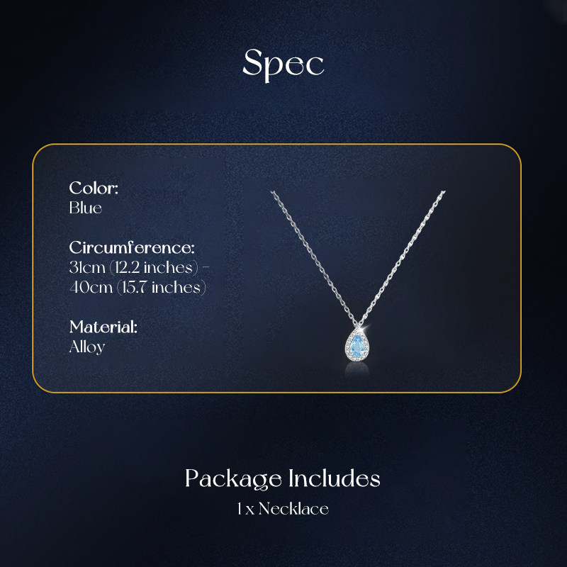 💙 Élégance Intemporelle | Collier Pendentif Goutte Bleue | Parfait pour un Look Quotidien ✨【Nouveauté 2026 -50%】