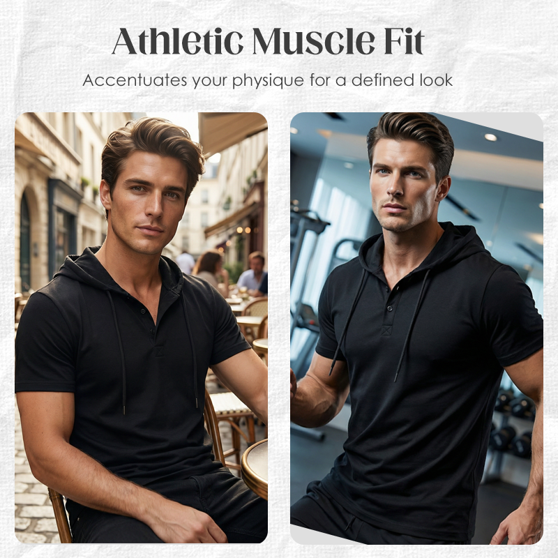 T-shirt à capuche athlétique pour homme