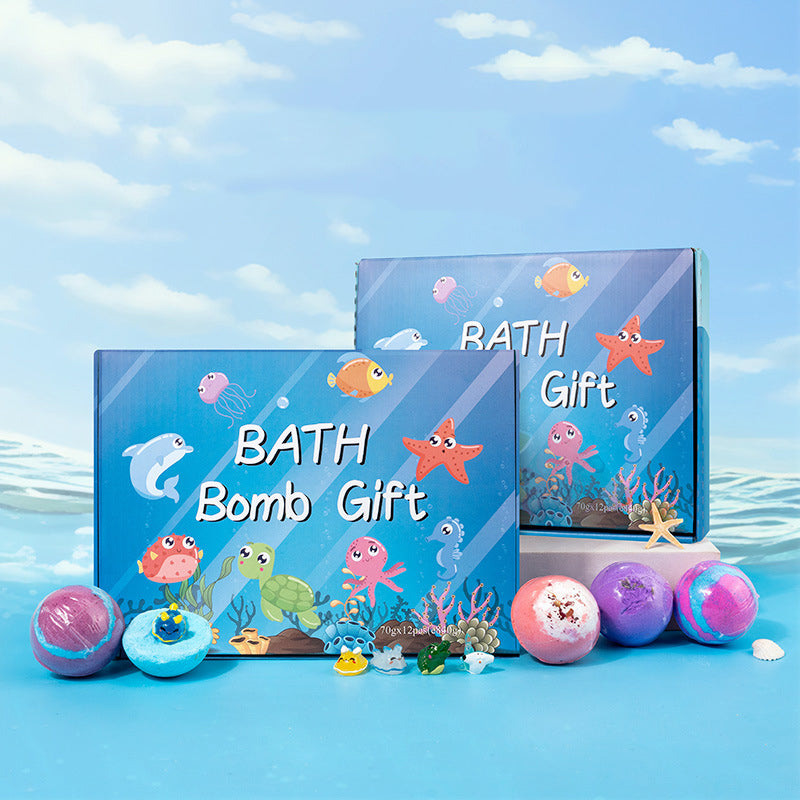 🛁 60 % DE RÉDUCTION | 🌊 Bombes de bain thème océan | 60 g x 12, pour un bain moussant et une idée cadeau amusante ✨