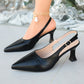 Élégantes chaussures à talons bobines et bout pointu
