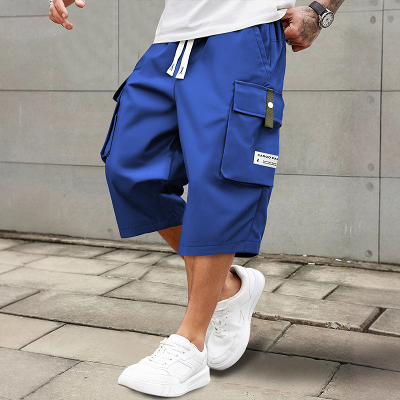 📢📢50 % de réduction !! ⏰Pantalon cargo capri décontracté à cordon pour homme