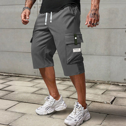 📢📢50 % de réduction !! ⏰Pantalon cargo capri décontracté à cordon pour homme