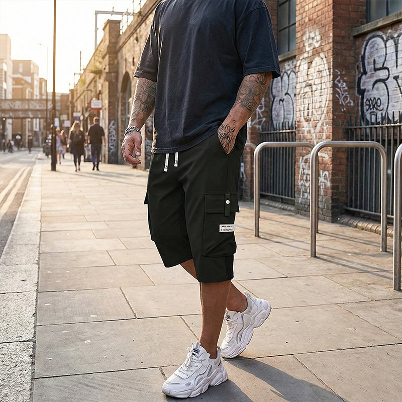 📢📢50 % de réduction !! ⏰Pantalon cargo capri décontracté à cordon pour homme