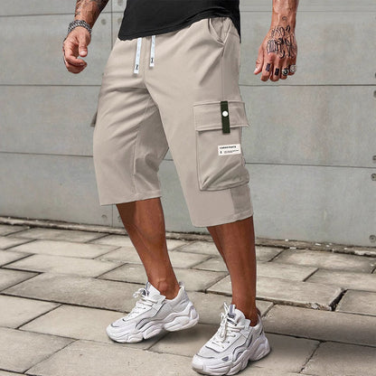 📢📢50 % de réduction !! ⏰Pantalon cargo capri décontracté à cordon pour homme
