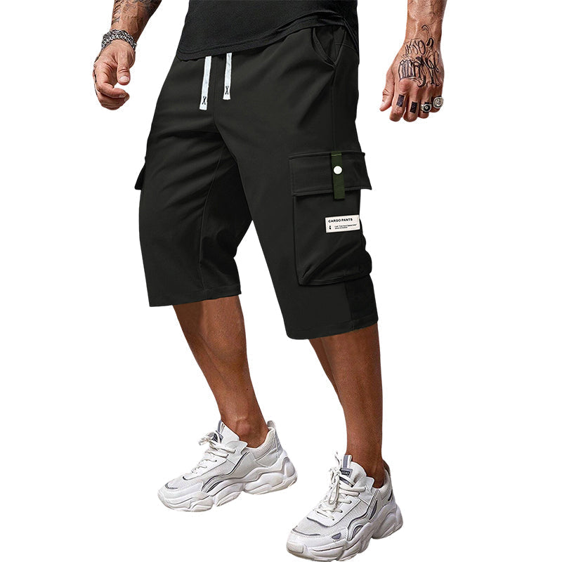 📢📢50 % de réduction !! ⏰Pantalon cargo capri décontracté à cordon pour homme