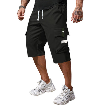 📢📢50 % de réduction !! ⏰Pantalon cargo capri décontracté à cordon pour homme