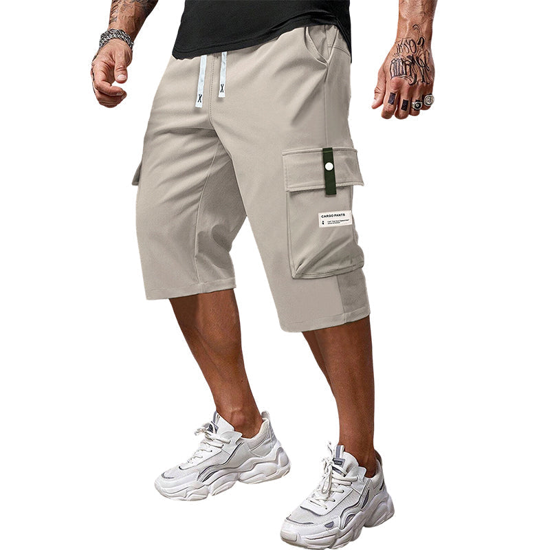 📢📢50 % de réduction !! ⏰Pantalon cargo capri décontracté à cordon pour homme