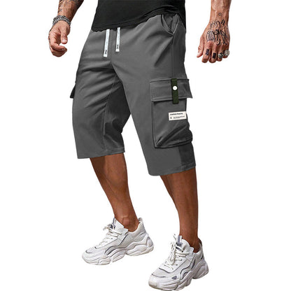 📢📢50 % de réduction !! ⏰Pantalon cargo capri décontracté à cordon pour homme
