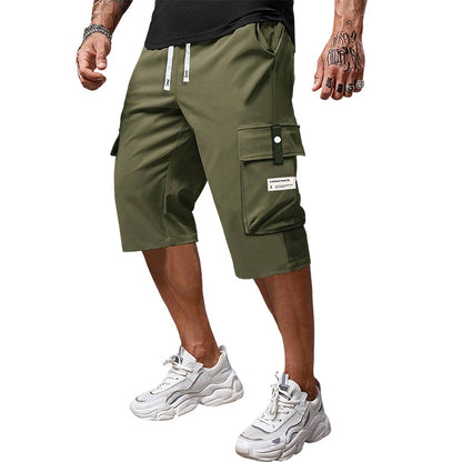 📢📢50 % de réduction !! ⏰Pantalon cargo capri décontracté à cordon pour homme