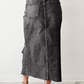💎 -50% ! 💎 Jupe midi en jean déchiré taille haute pour femme – Ourlet asymétrique, détails déstructurés & coupe flatteuse 👖✨