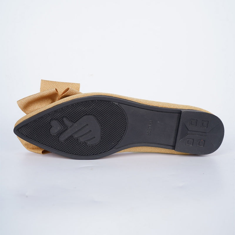 Ballerines à Bout Pointu et Nœud pour Femme