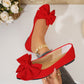 Ballerines à Bout Pointu et Nœud pour Femme