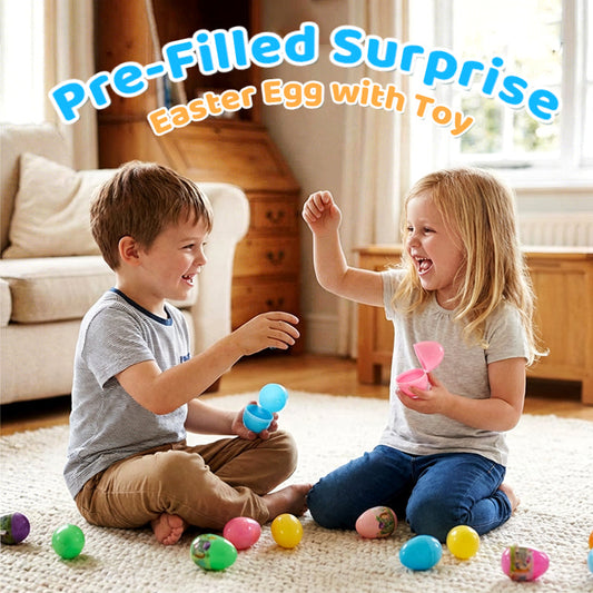 Œuf surprise de Pâques prérempli avec un jouet