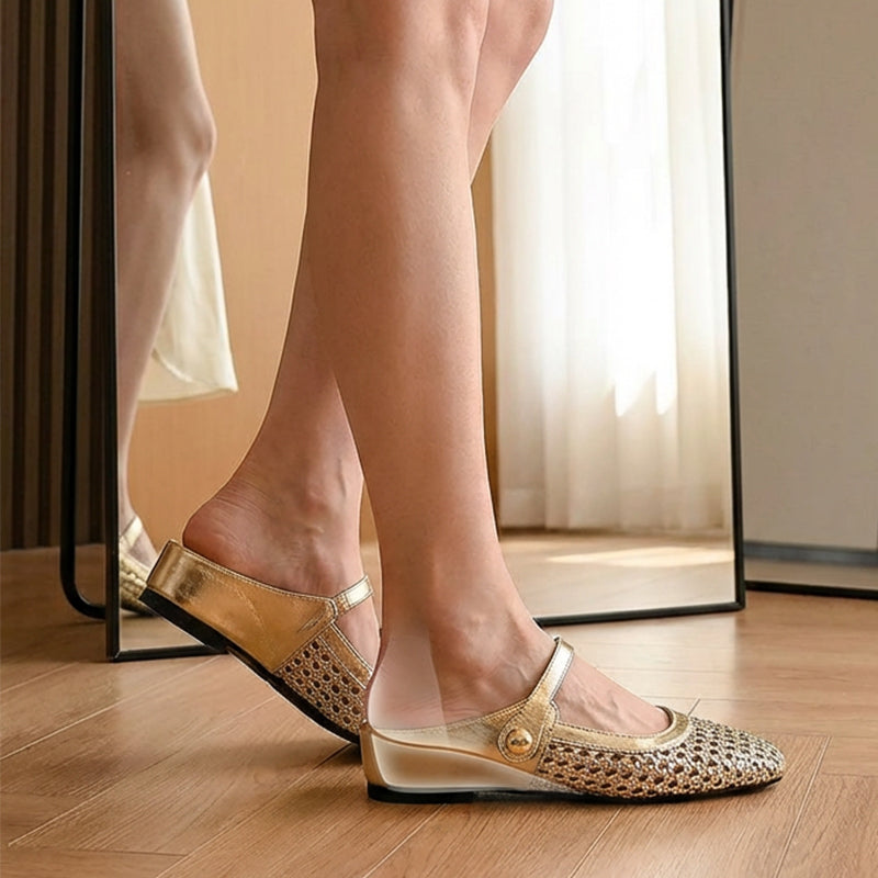 👡 60% DE RÉDUCTION! ✨ Mules Mary Jane à Bout Carré Tissées – Tendance, Confortables & Faciles à Enfiler 🌸