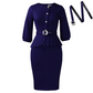 Elegant Peplum Bodycon Dress with Belt