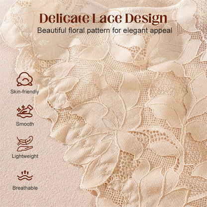 Culotte avec dentelle fleurie et taille basse
