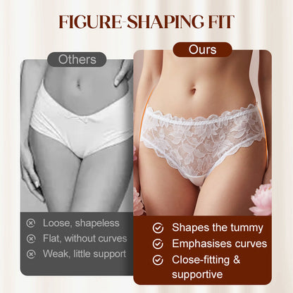 Culotte avec dentelle fleurie et taille basse