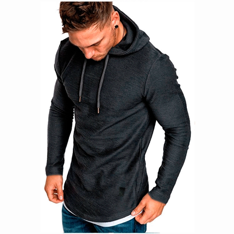 👕 60% DE RÉDUCTION! 🔥 Sweat à Capuche Uni à Cordon & Manches Longues – Tissu Doudou, Poches Kangourou & Streetwear Look 🧶