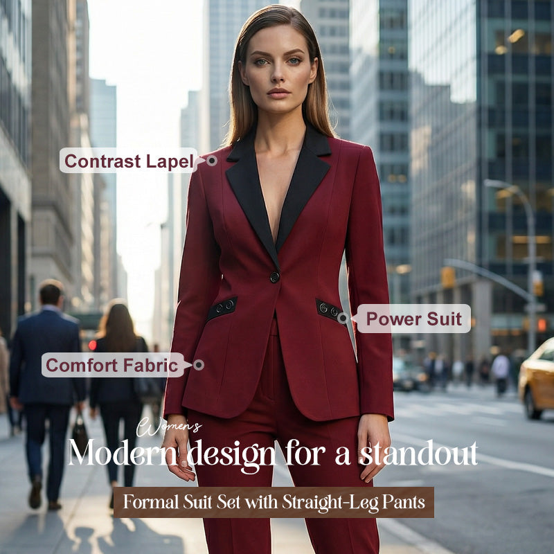 Ensemble costume formel moderne avec pantalon à jambes droites