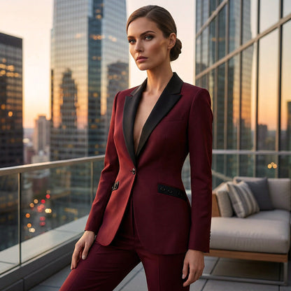 Ensemble costume formel moderne avec pantalon à jambes droites