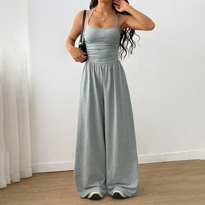 💎 50% DE RÉDUCTION ! 💎 Combinaison-Pantalon Femme à Fines Bretelles – Coupe Large, Tissu Fluide & Silhouette Élancée 🌸☀️
