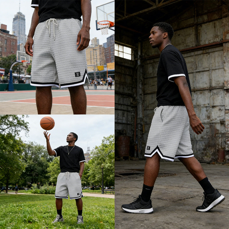 💐50% DE RÉDUCTION 💥Short à Ourlet Rayé – Le Style Sportswear Tendance 🔥⚡