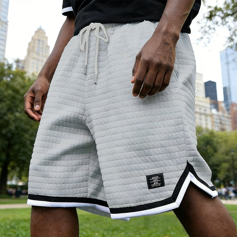 💐50% DE RÉDUCTION 💥Short à Ourlet Rayé – Le Style Sportswear Tendance 🔥⚡