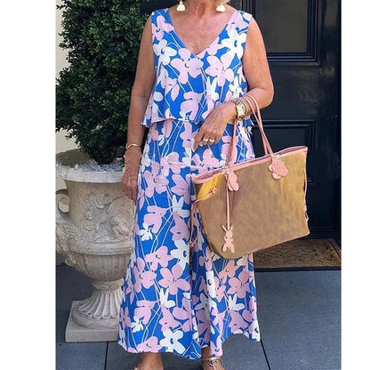 Ensemble 2 pièces haut et pantalon à imprimé floral