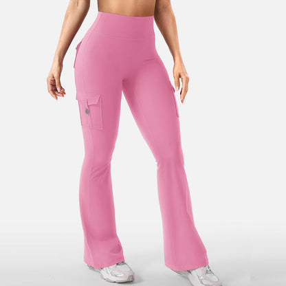 🐰✨Pantalon de yoga évasé à taille haute pour femme avec poches