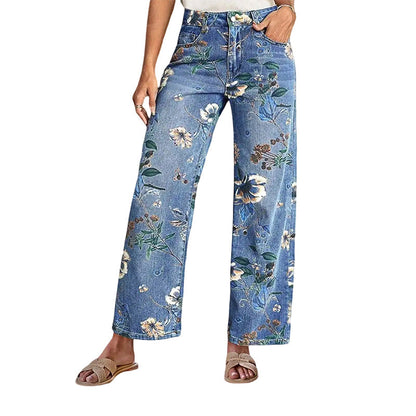 💎 -50% SUR LE JEAN DROIT FLEURI ! 💎 Coupe Flatteuse, Denim Premium & Style Romantique