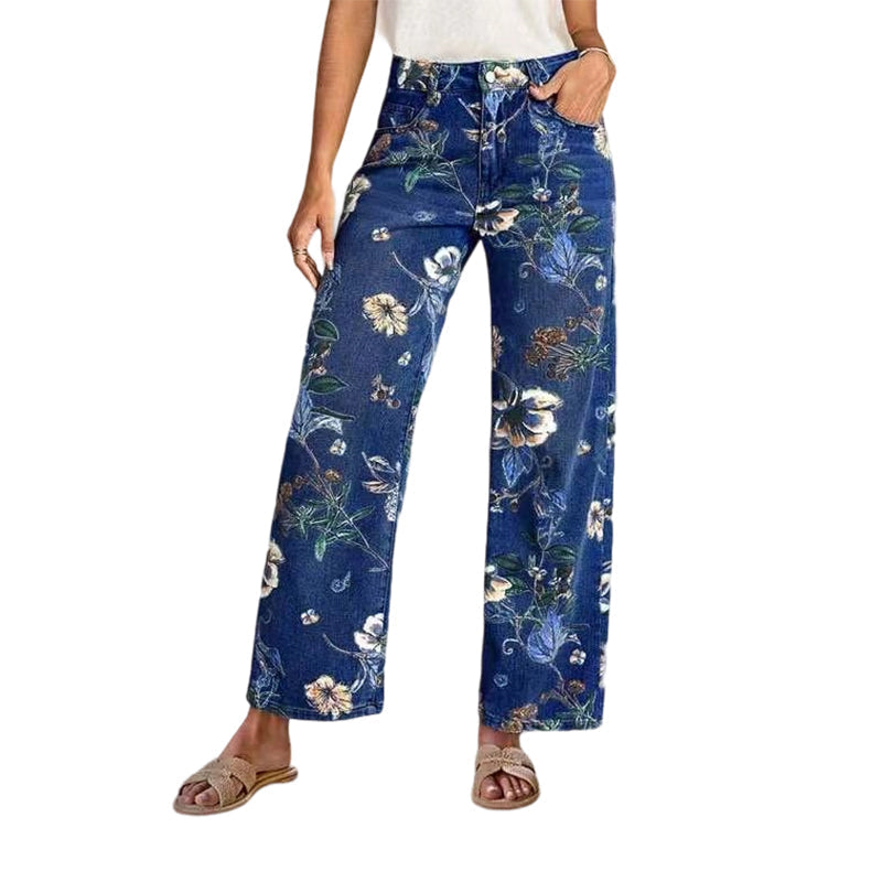 💎 -50% SUR LE JEAN DROIT FLEURI ! 💎 Coupe Flatteuse, Denim Premium & Style Romantique