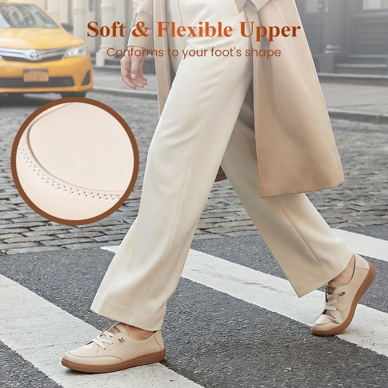 Chaussures décontractées à lacets pour femme à semelle souple