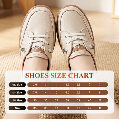 Chaussures décontractées à lacets pour femme à semelle souple