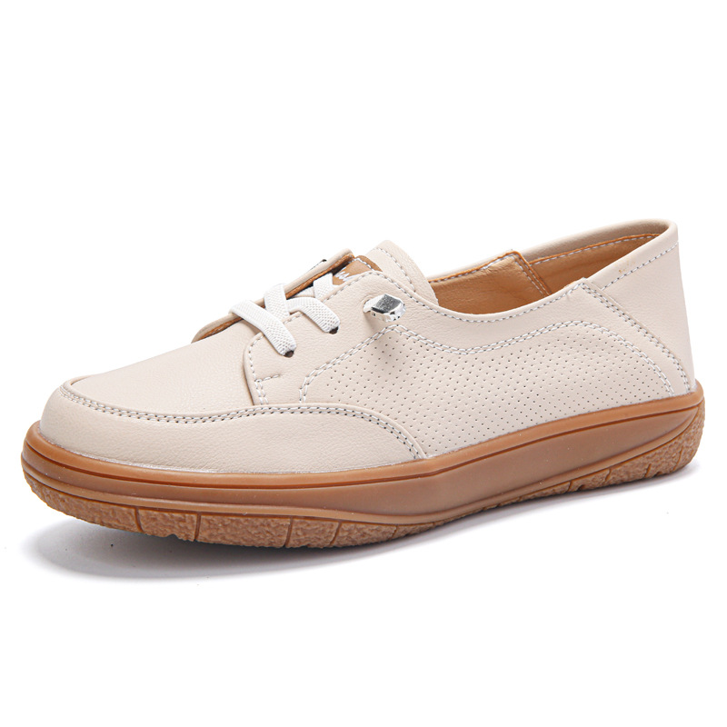 Chaussures décontractées à lacets pour femme à semelle souple
