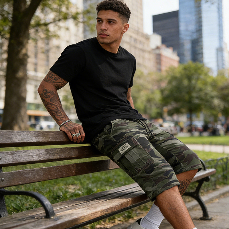 📢📢BIG SALE!!⏰Men's Camouflage Cargo Shorts – Multi-Pocket, Adjustable Waist & Breathable Fabric
