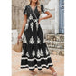 ⏳50 % de réduction pour une durée limitée⏰Robe longue bohème décontractée à col en V pour femme👗