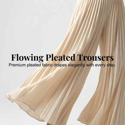 Combinaison élégante à col en V et jambes larges plissées