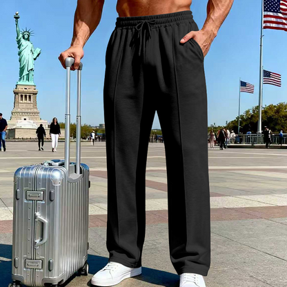 💐50% DE RÉDUCTION ! Pantalon droit homme taille élastique – Liberté de mouvement absolue 🏃‍♂️💨【Offre Limitée】
