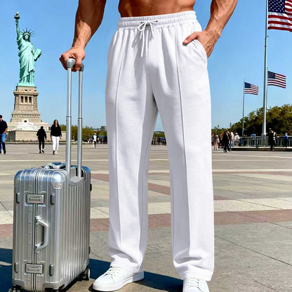 💐50% DE RÉDUCTION ! Pantalon droit homme taille élastique – Liberté de mouvement absolue 🏃‍♂️💨【Offre Limitée】