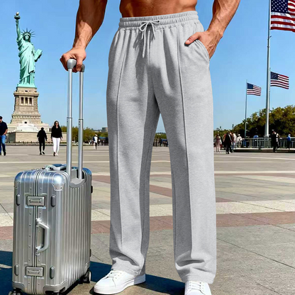 💐50% DE RÉDUCTION ! Pantalon droit homme taille élastique – Liberté de mouvement absolue 🏃‍♂️💨【Offre Limitée】