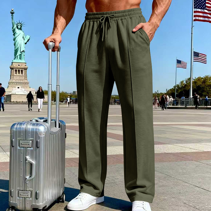 💐50% DE RÉDUCTION ! Pantalon droit homme taille élastique – Liberté de mouvement absolue 🏃‍♂️💨【Offre Limitée】