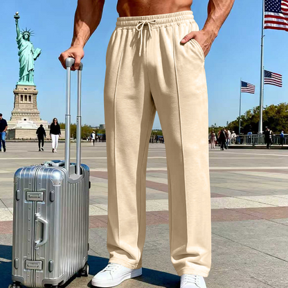 💐50% DE RÉDUCTION ! Pantalon droit homme taille élastique – Liberté de mouvement absolue 🏃‍♂️💨【Offre Limitée】