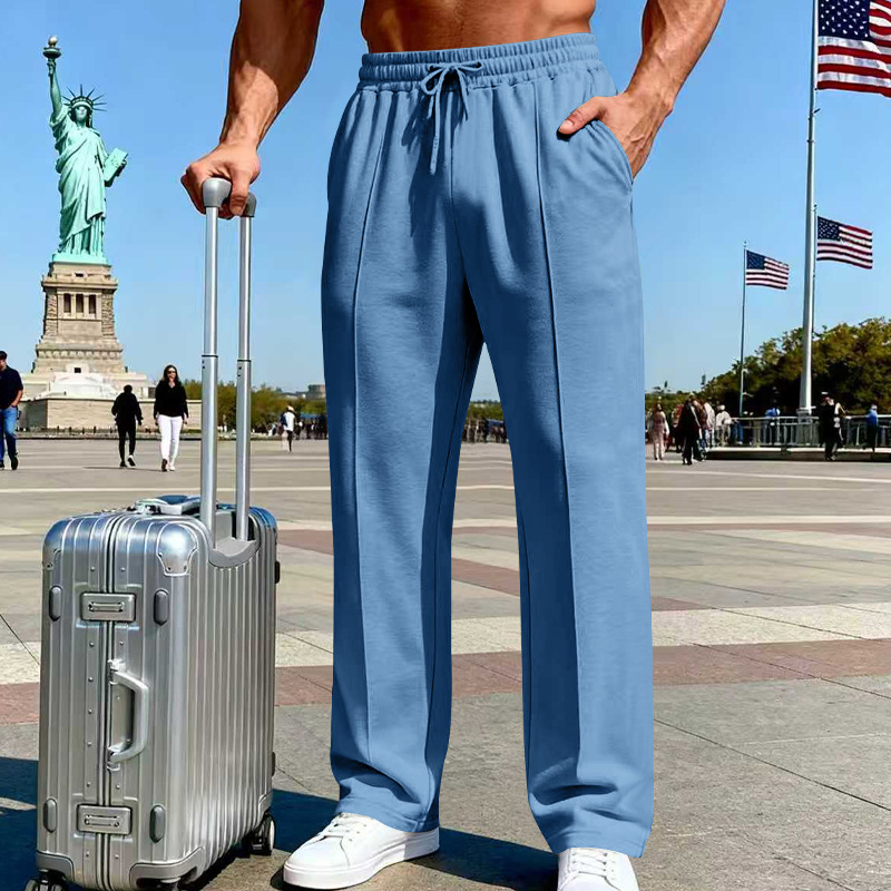 💐50% DE RÉDUCTION ! Pantalon droit homme taille élastique – Liberté de mouvement absolue 🏃‍♂️💨【Offre Limitée】