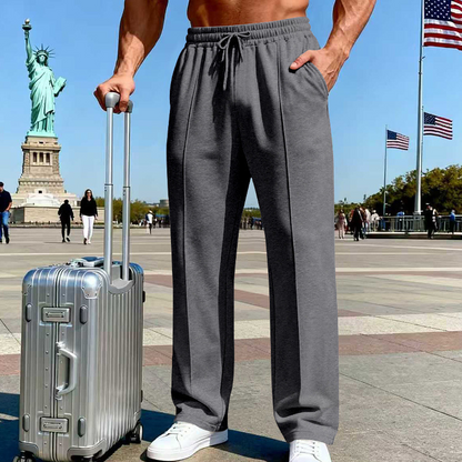 💐50% DE RÉDUCTION ! Pantalon droit homme taille élastique – Liberté de mouvement absolue 🏃‍♂️💨【Offre Limitée】