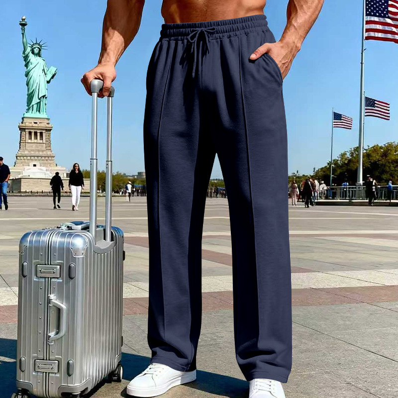 💐50% DE RÉDUCTION ! Pantalon droit homme taille élastique – Liberté de mouvement absolue 🏃‍♂️💨【Offre Limitée】